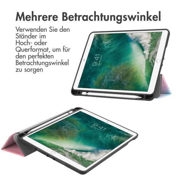 imoshion Design Trifold Klaphülle Apple iPad 6 (2018) 9.7 Zoll / iPad 5 (2017) 9.7 Zoll / Air 2 (2014)/Air 1 (2013) - Sky