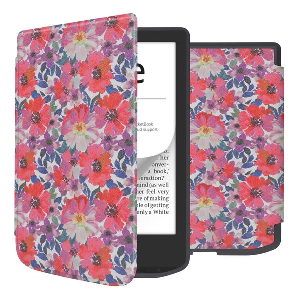 imoshion Design Slim Soft Case Sleepcover für das Pocketbook Verse / Verse Pro / Vivlio Light / Light HD - Flower Watercolor