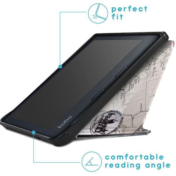 imoshion Design Klappbare Klapphülle Kobo Libra 2 / Tolino Vision 6 - Paris