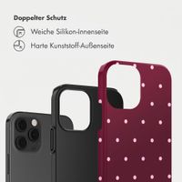 Selencia Vivid Back Cover Apple iPhone 12 (Pro) - Happy Dots Burgundy