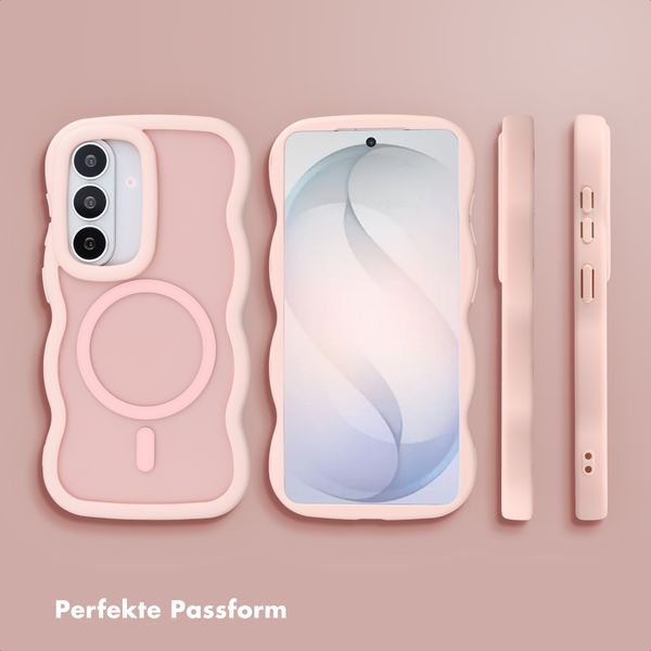 Selencia Wavy Backcover mit MagSafe Samsung Galaxy S26 - Soft Pink