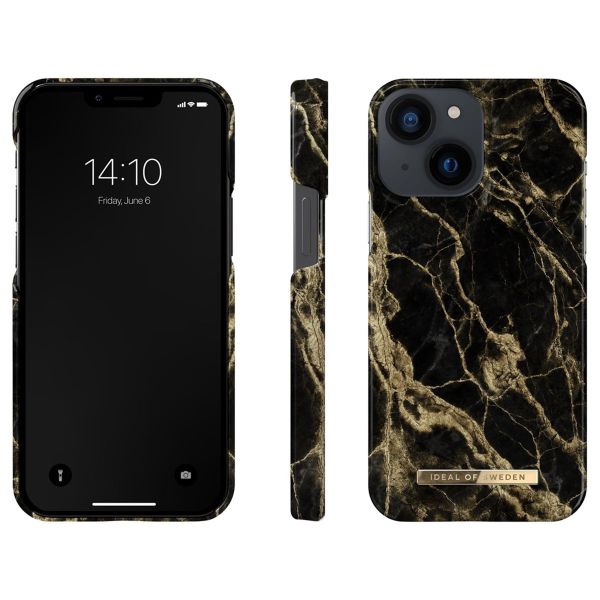 iDeal of Sweden Fashion Back Case für das Apple iPhone 13 Mini - Golden Smoke Marble