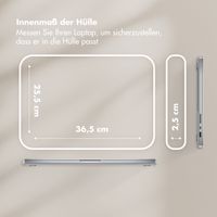 Selencia Teddy Laptop Hülle 15-16 Zoll - Laptop Sleeve - Vanilla Leopard