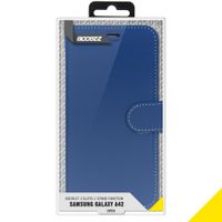 Accezz Wallet TPU Klapphülle für das Samsung Galaxy A42 - Dunkelblau