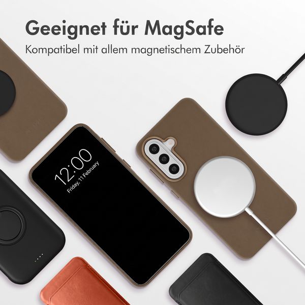 Accezz MagSafe Leather Backcover Samsung Galaxy A57 (5G) - Kaffeebraun