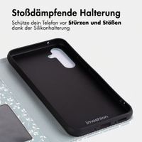 imoshion Design Klapphülle Samsung Galaxy A54 (5G) - Smoke Green Flowers