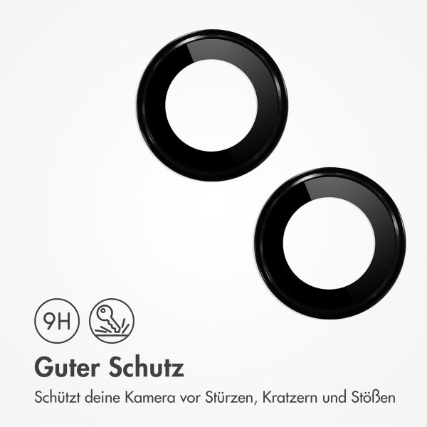 imoshion 2er-Pack Objektivschutz für Kamera für das Apple iPhone 15 / 15 Plus - Schwarz