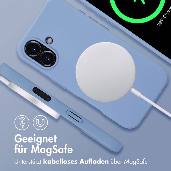 imoshion Color Backcover mit abtrennbarem Band MagSafe für das iPhone 16 - Ash Blue