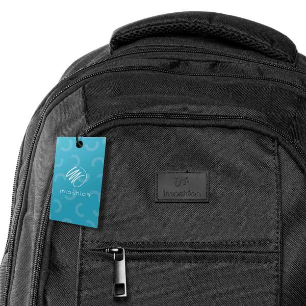 imoshion ﻿Laptop-Rucksack mit USB-Anschluss - Geeignet für Laptops bis 15.6 Zoll - Laptop-Rucksack für Herren - Schwarz