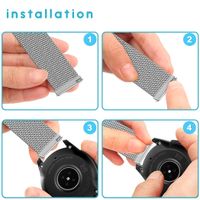 imoshion Magnetisches Milanaise Armband für das  Samsung Galaxy Watch 4 / 5 / 6 / 7 / FE (20 mm) - Silber