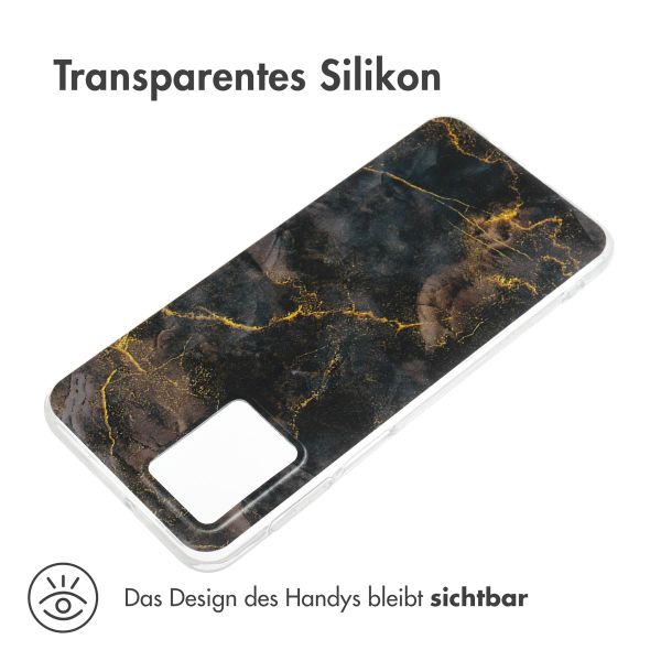 imoshion Design Hülle Motorola Moto G54 - Black Marble