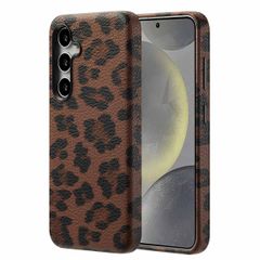 Selencia Sabi Backcover Leopardenmuster mit MagSafe Samsung Galaxy S24 - Mocha Brown