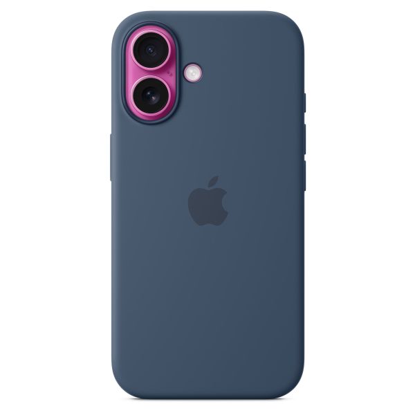 Apple Silikon-Case MagSafe für das iPhone 16 - Denim