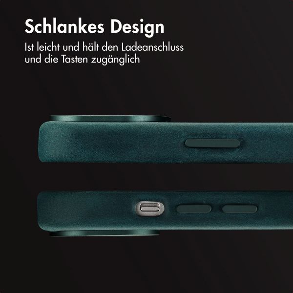 Accezz Vintage Leather Magsafe Backcover Apple iPhone 14 - Smokey Green