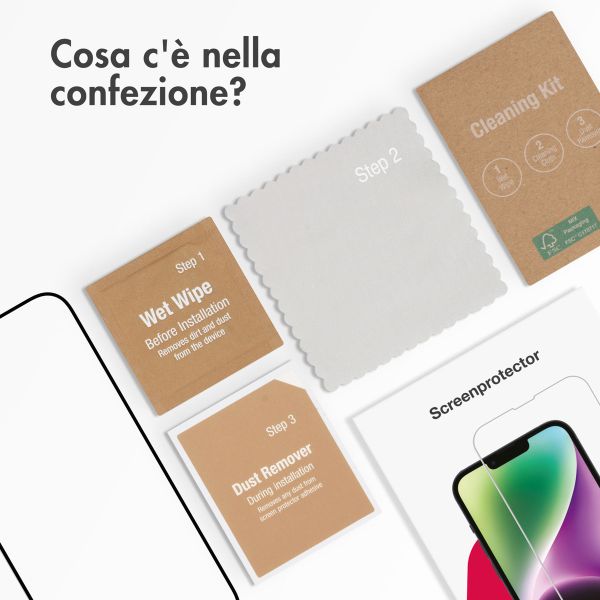 Accezz Full Cover Screen Protector aus gehärtetem Glas Apple iPhone 15 Pro