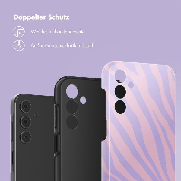 Selencia Vivid Back Cover Samsung Galaxy A15 (5G) - Zebra Light Pink Lilac