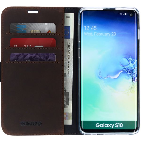 Valenta Klapphülle Classic Luxe Braun für das Samsung Galaxy S10