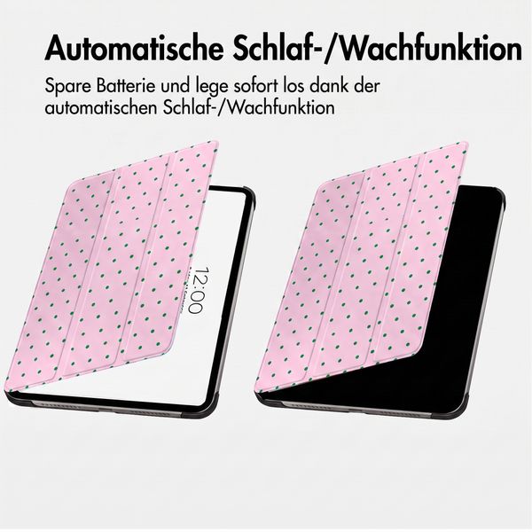 imoshion Design Trifold Klaphülle Apple iPad 9 (2021) 10.2 Zoll / iPad 8 (2020) 10.2 Zoll / iPad 7 (2019) 10.2 Zoll - Happy Dots