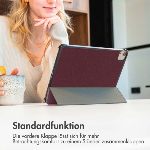 imoshion Trifold Klapphülle Apple iPad 11 (2025) 11 Zoll A16 / iPad 10 (2022) 10.9 Zoll - Bordeaux