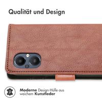 imoshion Luxuriöse Klapphülle für das für das Oppo Reno8 Lite - Braun