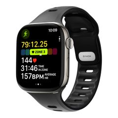 Nomad Tempo Silikonarmband für das  Apple Watch Series 1 - 11 / SE / Ultra (44/45/46/49 mm) - Wide fit - Black