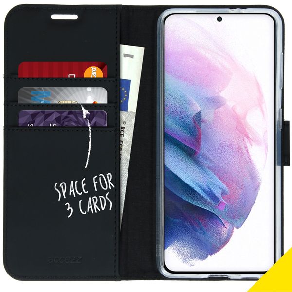 Accezz Wallet TPU Klapphülle Samsung Galaxy S21 Plus - Schwarz