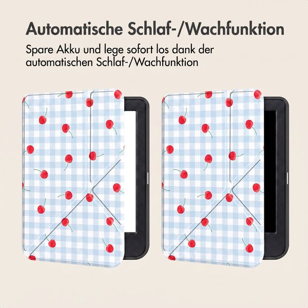 imoshion Design Klappbare Klapphülle Kobo Clara Colour / BW - Cherry Check