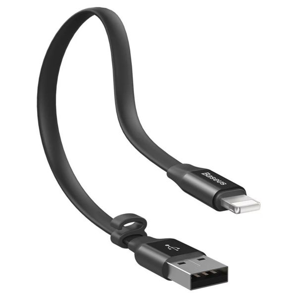 Baseus Nimble Series USB-A-zu-Lightning-Kabel extra kurz – 23 Zentimeter – Schwarz