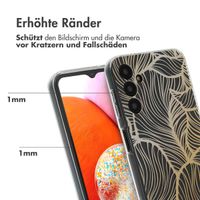 imoshion Design Hülle für das Samsung Galaxy A14 (5G/4G) - Golden Leaves