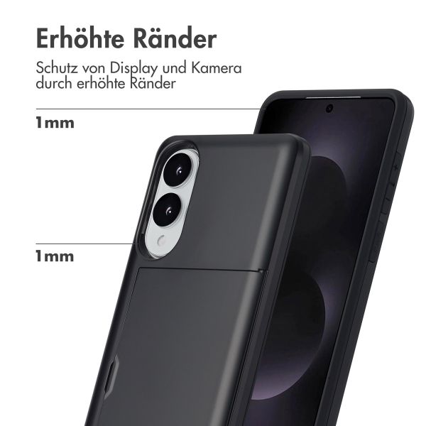 imoshion Backcover mit Kartenfach Samsung Galaxy S25 Edge - Schwarz