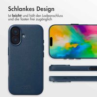 Accezz MagSafe Leather Backcover Apple iPhone 16 - Nightfall Blue
