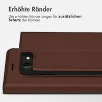 Accezz Premium Leather Slim Klapphülle Apple iPhone SE (2022 / 2020) / 8 / 7 / 6(s) - Braun
