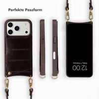 Selencia Nova Echtleder Backcover mit Kartenhalter Apple iPhone 17 Pro - Dark Chocolate