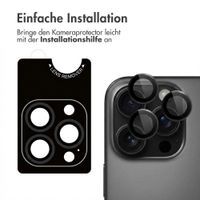 imoshion 2er-Pack Objektivschutz für Kamera für das Apple iPhone 16 Pro / 16 Pro Max - Schwarz / Titanium