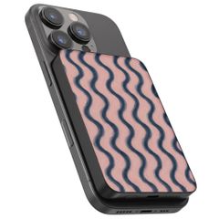 Selencia Vivid Powerbank 5.000 mAh - MagSafe und Qi - Black / Wavy Baby Sorbet
