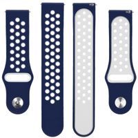 imoshion Silikonband Sport für Garmin Venu / Vivoactive 3 / Forerunner 245 - Blau / Weiß