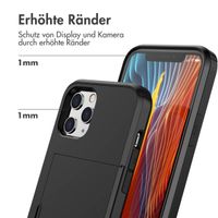 imoshion Backcover mit Kartenfach Apple iPhone 12 (Pro) - Schwarz