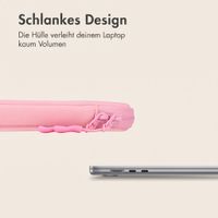 imoshion Laptop-Hülle mit Staufach 13 Zoll - Laptop Sleeve - Candy Pink