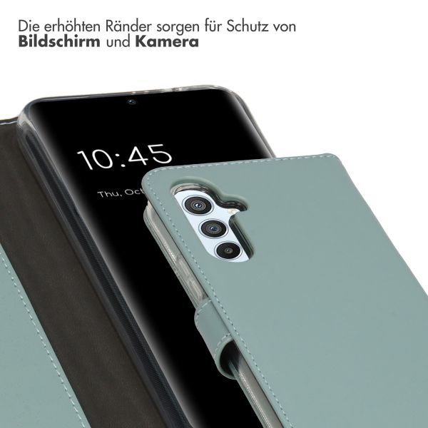 Selencia Echtleder Klapphülle für das Samsung Galaxy A54 (5G) - Air Blue