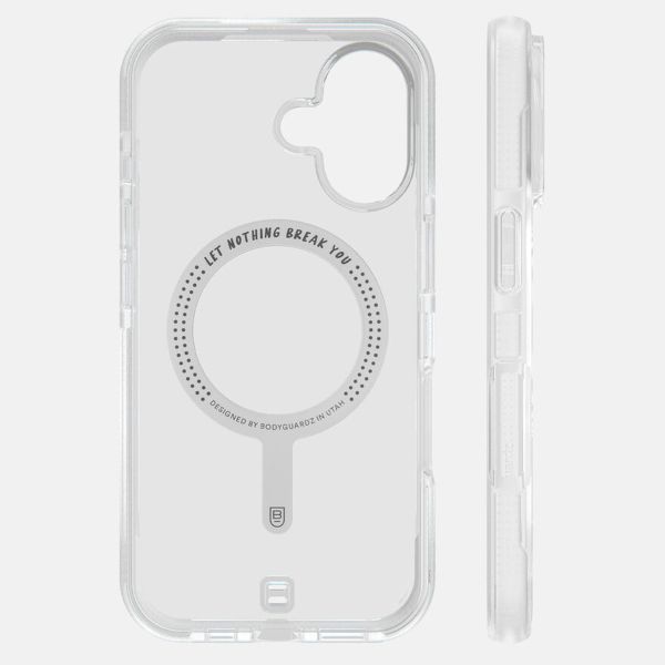 BodyGuardz Ace Pro MagSafe Back Cover für das iPhone 16 - Clear White