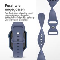 imoshion Silikon-Armband⁺ für  Apple Watch Series 1 t/m 11 / SE / Ultra (44/45/46/49 mm) - Größe M/L - Navy
