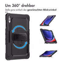 Accezz Robustes Back Cover mit Schultergurt Samsung Galaxy Tab S10 Ultra / Tab S9 Ultra - Schwarz