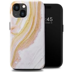 Selencia Vivid Tough Back Cover für das iPhone 15  - Chic Marble Gold