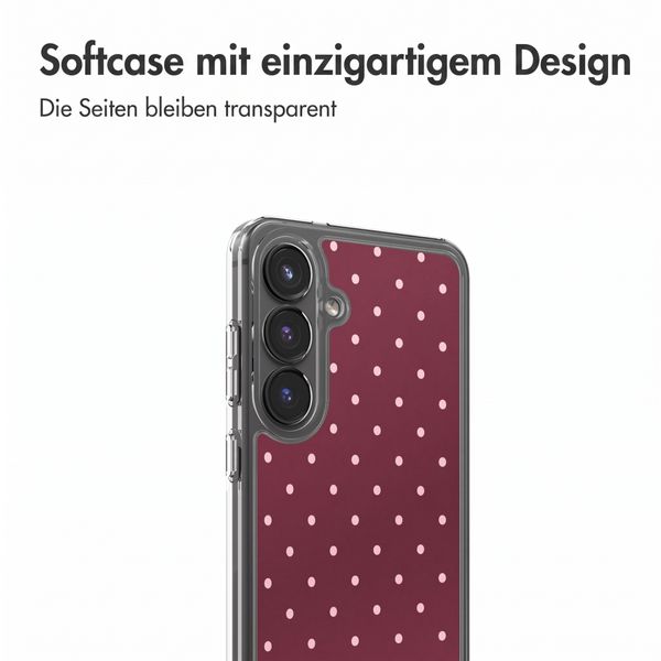 imoshion Design Hülle Samsung Galaxy S25 - Polka Dot Bordeaux