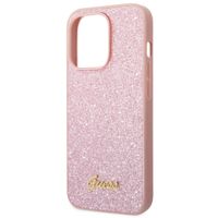 Guess Glitter Flakes Back Cover Apple iPhone 14 Pro - Rosa