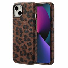 Selencia Sabi Backcover Leopardenmuster mit MagSafe Apple iPhone 13 - Mocha Brown