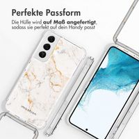 imoshion Design Hülle mit Band für das Samsung Galaxy S22 - White Marble