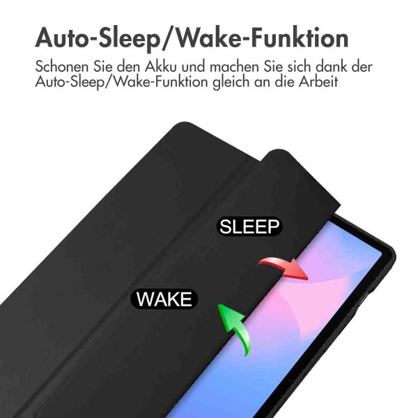 imoshion Trifold Hardcase Klapphülle Samsung Galaxy Tab S10 FE Plus - Schwarz