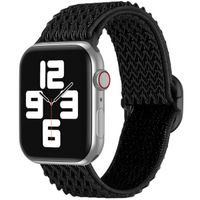 imoshion Elastisches Nylonarmband für das  Apple Watch Series 1 t/m 9 / SE (38/40/41 mm) | Series 10 / 11 (42 mm) - Schwarz