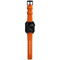 Nomad Robustes Armband FKM für die Apple Watch Series 1 bis 10 / SE / Ultra (2) (44/45/46/49 mm) - Schwarz/Orange